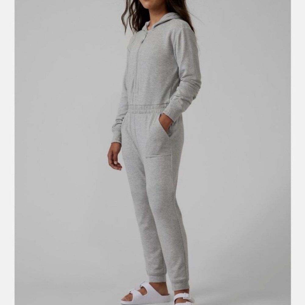 Athleta Girl Hooded Jumpsuit 8/10